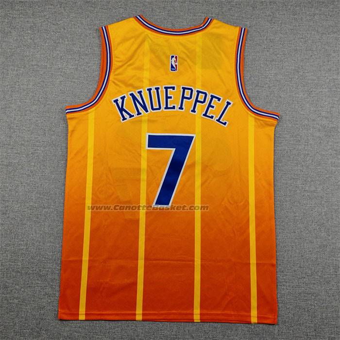 Maglia Charlotte Hornets Kon Knueppel No 7 Citta 2025-26 Arancione